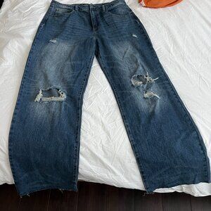 Fashion Nova Dark Wash Straight Leg Jeans